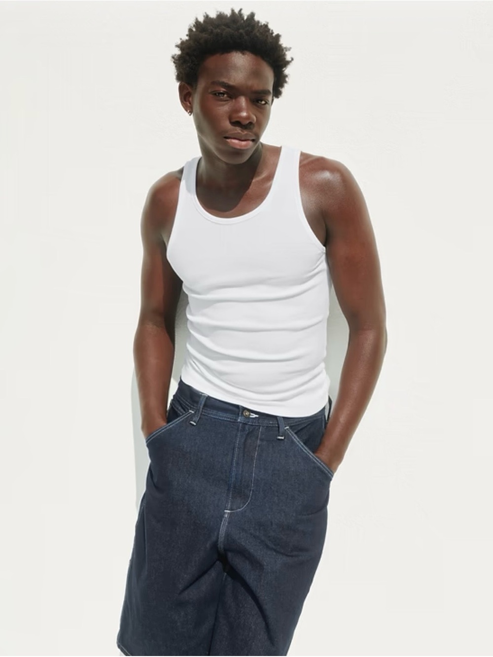 GAP White Ribbed Tank